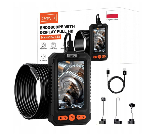 Zenwire Kamera Inspekcyjna Warsztatowa Endoskop 4,3" FHD IPS IP67 - 1604685 - zdjęcie